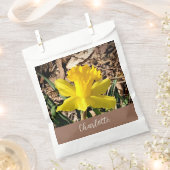 Gele lente-affodil in de Garden-aangepaste naam Bedankzakje (Geknipt)