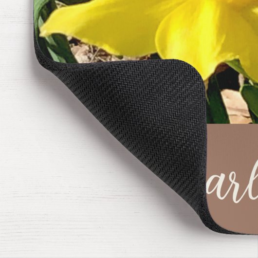 Gele lente-affodil in de Garden-aangepaste naam Muismat (Hoek)