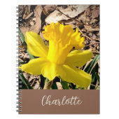 Gele lente-affodil in de Garden-aangepaste naam Notitieboek (Voorkant)