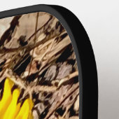 Gele lente-affodil in de Garden-aangepaste naam Pickleball Paddle (Links Detail)