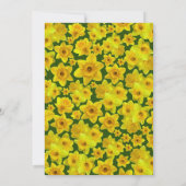 Gele lente-affodil - Weddenschap bewaart de datum Kaart (Achterkant)