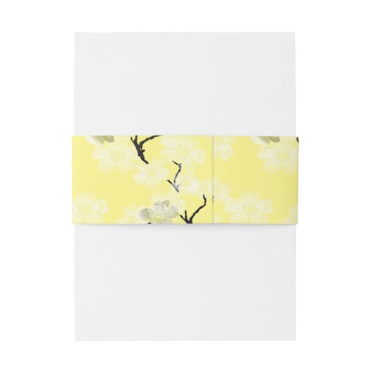 Gele lente bloeit uitnodigingen wikkel (Achterkant Voorbeeld)