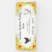 Gele Lente Bloemen Boerderij Banner (Verticaal)