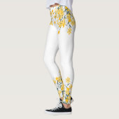 Gele lente bloemen leggings (Links)