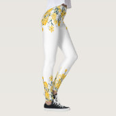 Gele lente bloemen leggings (Rechts)