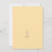 Gele lente bruiloft uitnodiging (Achterkant)