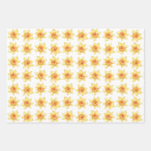 Gele Lente Daffodil Rustieke Bloemen Inpakpapier Vel (Voorkant 2)