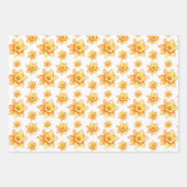 Gele Lente Daffodil Rustieke Bloemen Inpakpapier Vel (Voorkant)