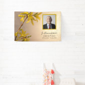 Gele Lente Forsythia Bloemen Begrafenis Gedenkteke Spandoek (Insitu)