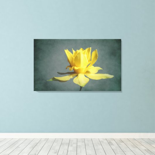 Gele lente Narcissus Canvas Print (Insitu (Houten vloer))