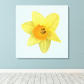 Gele Lentebloem Narcis Canvas Afdruk (Insitu (Houten vloer))