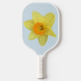 Gele lentesaffodil op Bleek blauw Pickleball Paddle