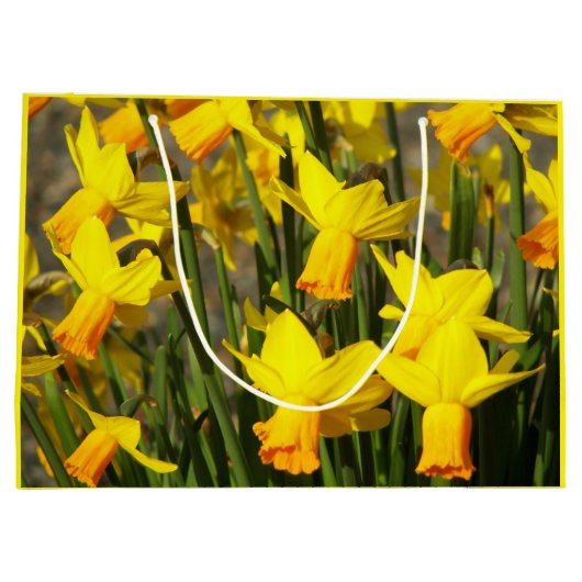 Gele lentesaffodils Floral Groot Cadeauzakje (Achterkant)