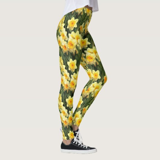 Gele lentesaffodils leggings (Rechts)