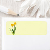 Gele lentesaffodils - Sjabloon van Daffodil Etiket (Insitu)
