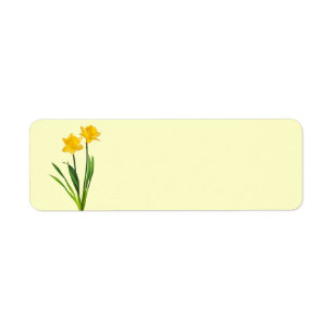 Gele lentesaffodils - Sjabloon van Daffodil Etiket