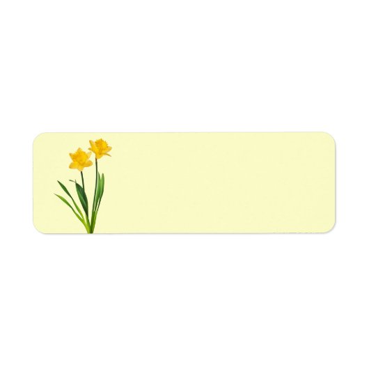 Gele lentesaffodils - Sjabloon van Daffodil Etiket (Voorkant)