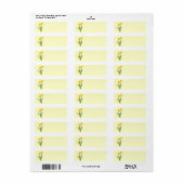 Gele lentesaffodils - Sjabloon van Daffodil Etiket (Full Sheet)