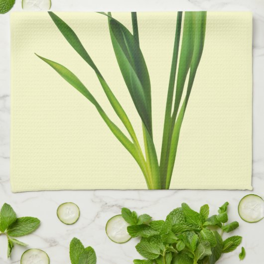 Gele lentesaffodils - Sjabloon van Daffodil Theedoek (Gevouwen)