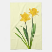 Gele lentesaffodils - Sjabloon van Daffodil Theedoek (Verticaal)