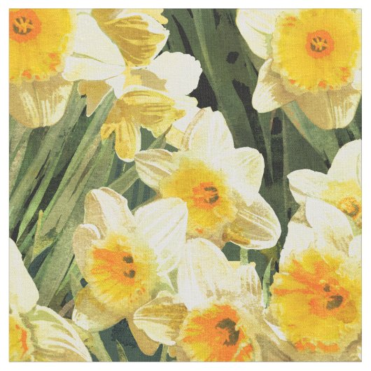 Gele lentesaffodils stof (Close Up)