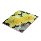Gele lentesaffodils tegeltje (Zijkant)