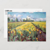 Gele lentetuippen die vlakken schilderen briefkaart (Voorkant / Achterkant)