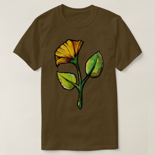 Gele lentevloer t-shirt (Design voorkant)