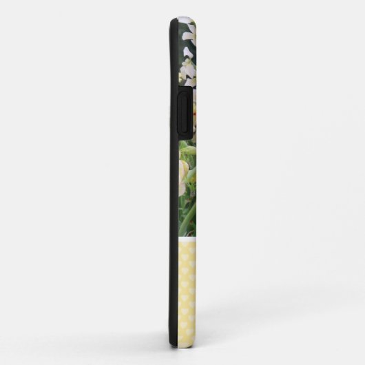 Gele lentevloeren en hart gepersonaliseerd Case-Mate iPhone case (Achterkant/rechts)