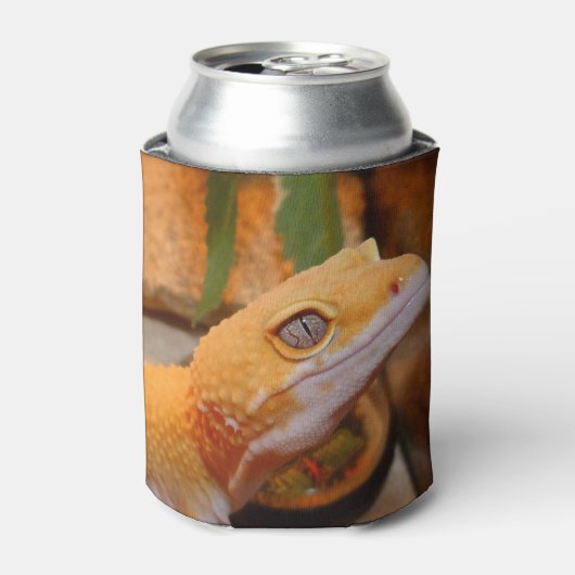 Gele leopard Gecko Blikjeskoeler (Blikje Voorkant)