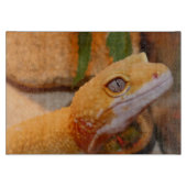 Gele leopard Gecko Cutting Board Snijplank (Voorkant)