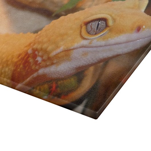 Gele leopard Gecko Cutting Board Snijplank (Hoek)