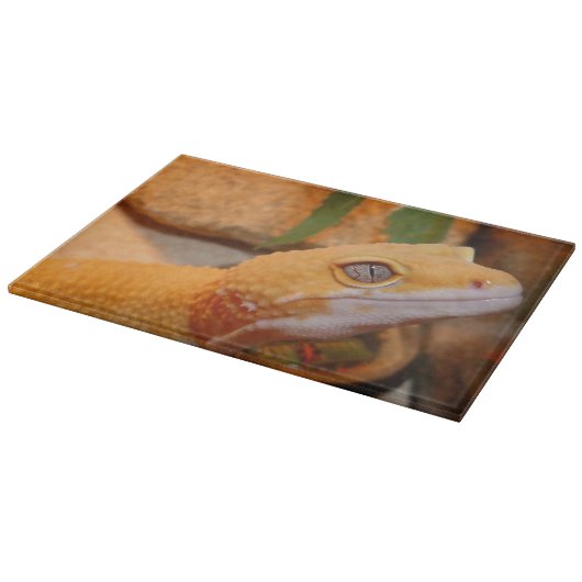 Gele leopard Gecko Cutting Board Snijplank (Hoek)