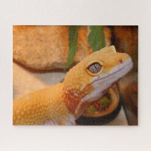 Gele leopard Gecko Legpuzzel