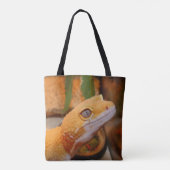 Gele leopard Gecko Lizard Tote Bag (Achterkant)