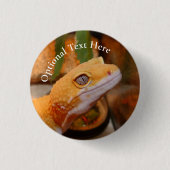 Gele leopard Gecko Ronde Button 3,2 Cm (Voorkant)