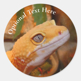 Gele leopard Gecko Ronde Sticker