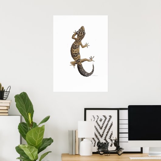 Gele leopargekko poster (Thuiskantoor)