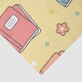Gele leraar school boek patroon tissuepapier (Detail)
