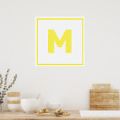 Gele letter M Poster (Keuken)