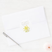 Gele leucadendron lente bloem bruiloft sticker (Envelop)