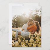 Gele leucadendron waterverf bruiloft foto kaart (Achterkant)