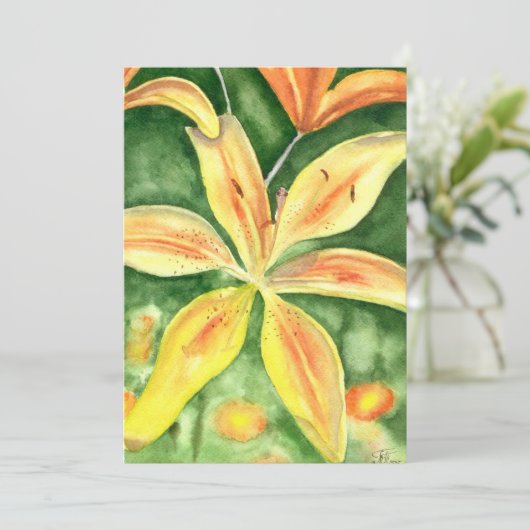 Gele leugens in de tuin (Staand voorkant)