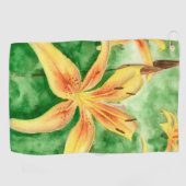 Gele leugens in het poster van de tuin golfhanddoek (Horizontaal)