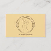 Gele Leuke Spray Tan Body Sculpting Contouring Visitekaartje (Voorkant)