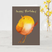 Gele leuke vogel kaart (Gele Bloem)