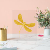 gele libel acryl bord (Huwelijk)