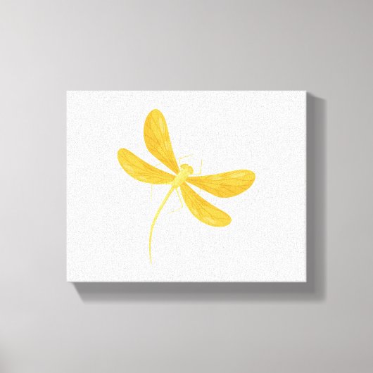 gele libel canvas afdruk (Voorkant)