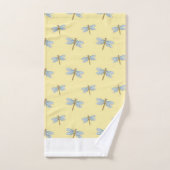 Gele libel patterned Badhanddoek Set Bad Handdoek (Handdoek)