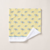 Gele libel patterned Badhanddoek Set Bad Handdoek (Wasdoekje)